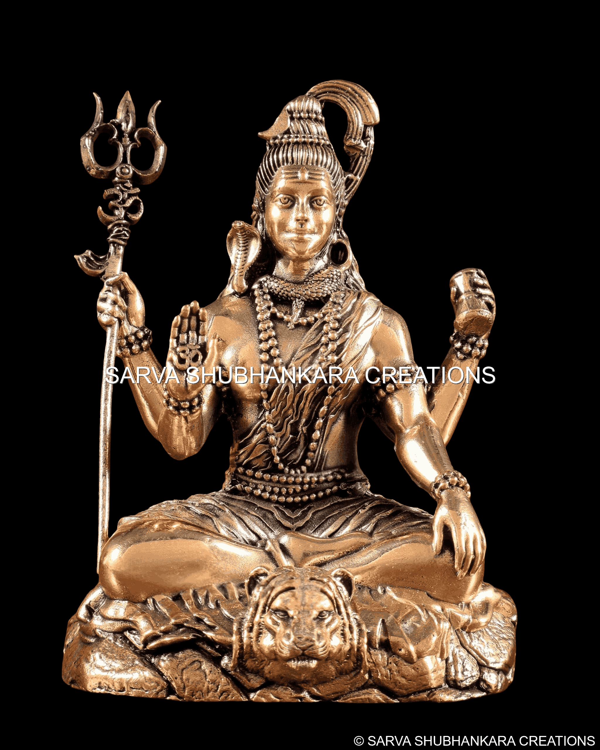 Lord Shiva Sitting on Stone