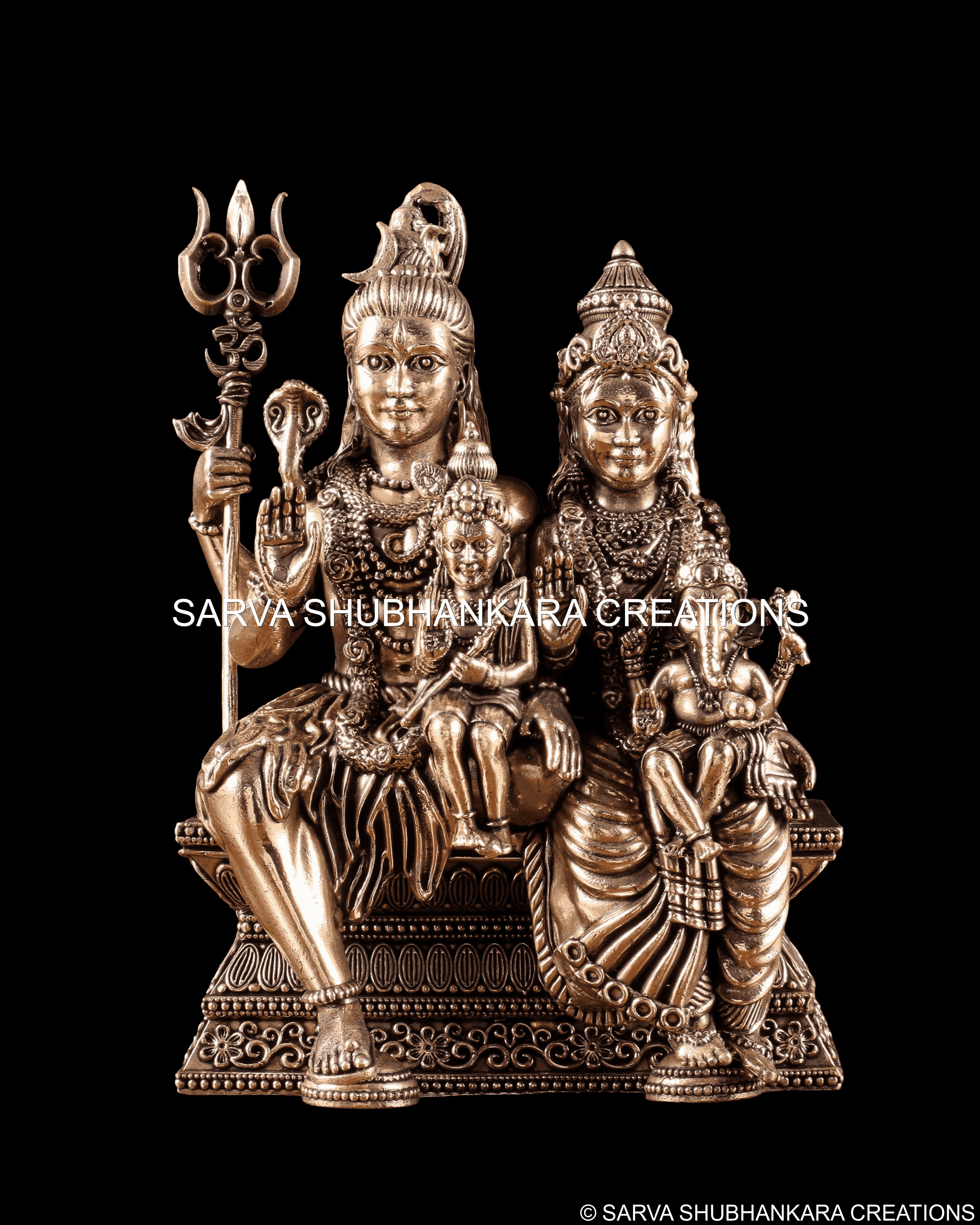 Shiv Parivar Sitting on Lap