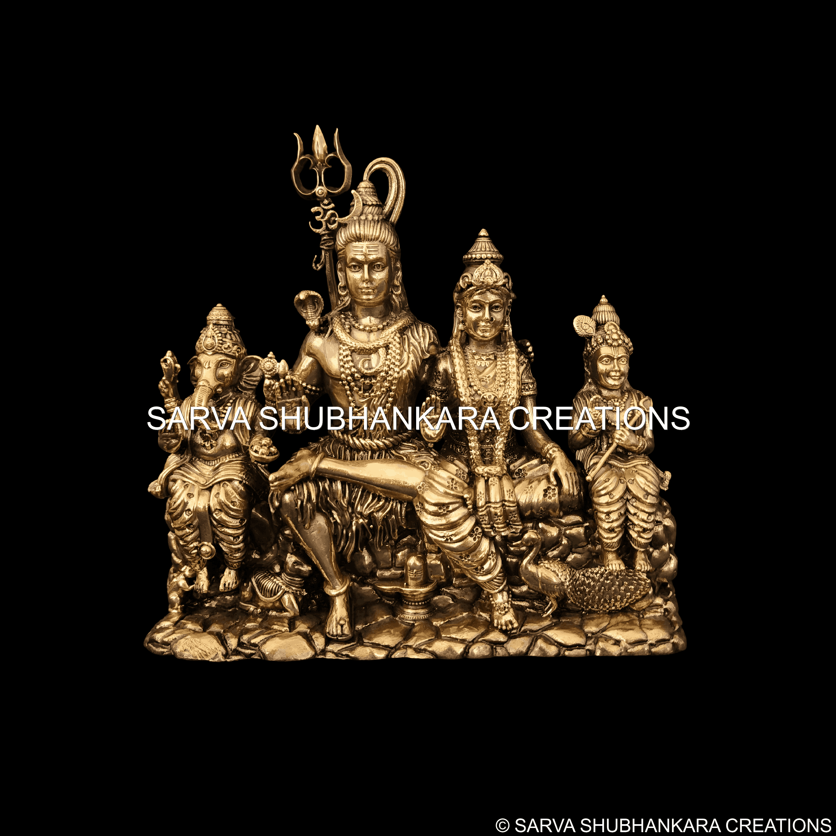 Shiv Parivar on Stone Base