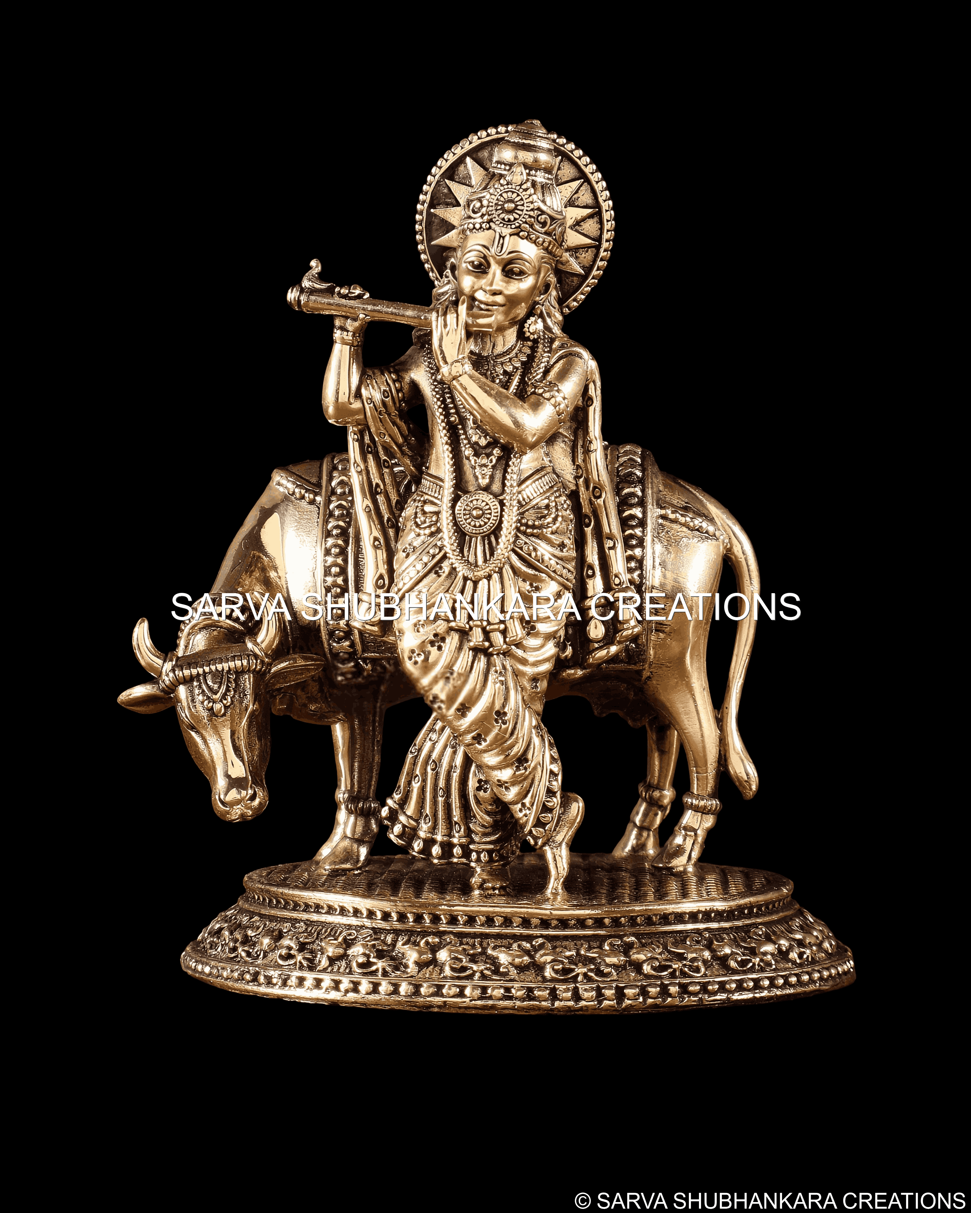 Krishna with Cow Standing