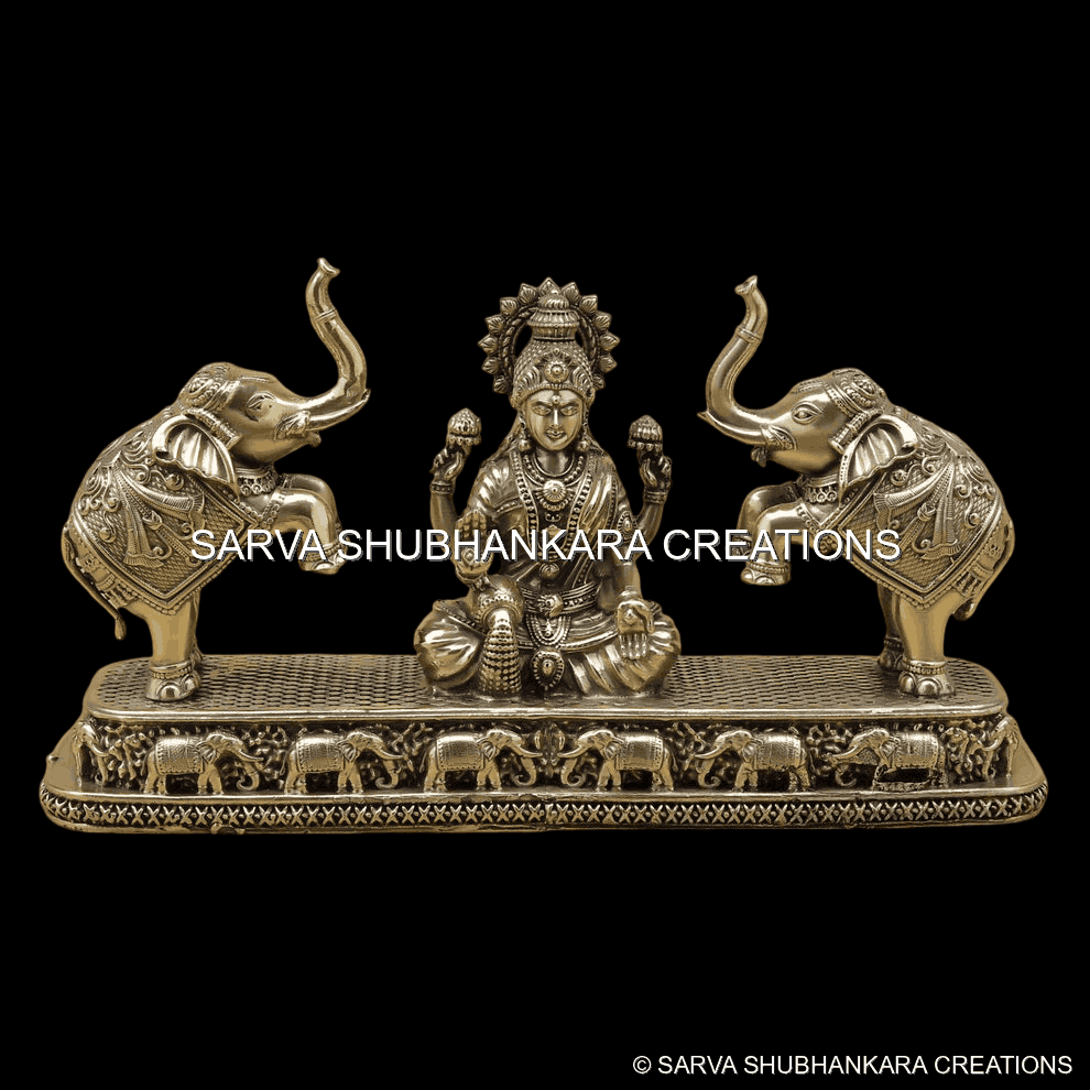 Gaj Lakshmi Prosperity Seated
