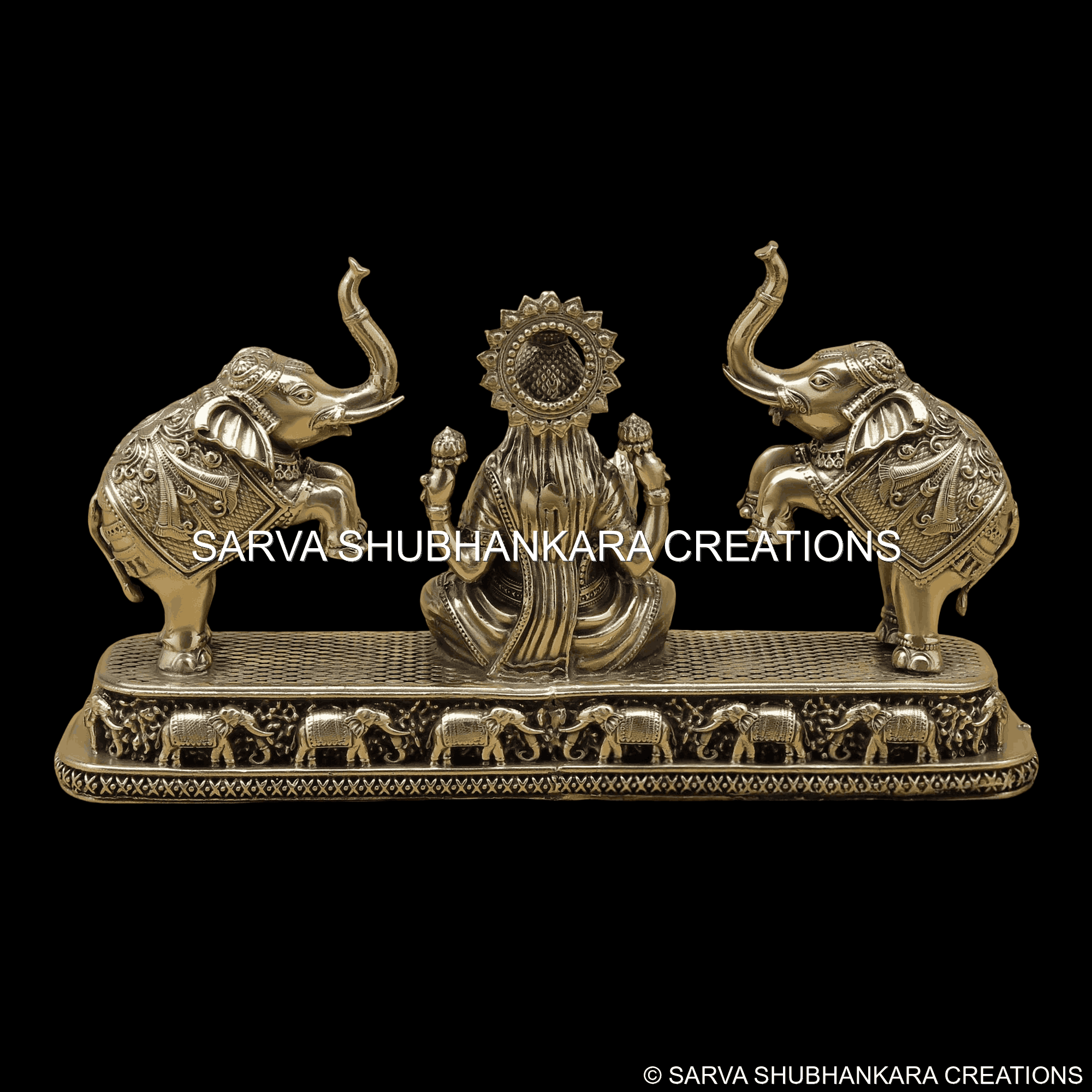 Gaj Lakshmi Prosperity Seated